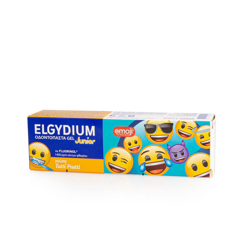 ELGYDIUM - JUNIOR Emoji Οδοντόπαστα Gel με γεύση tutti frutti - 50ml